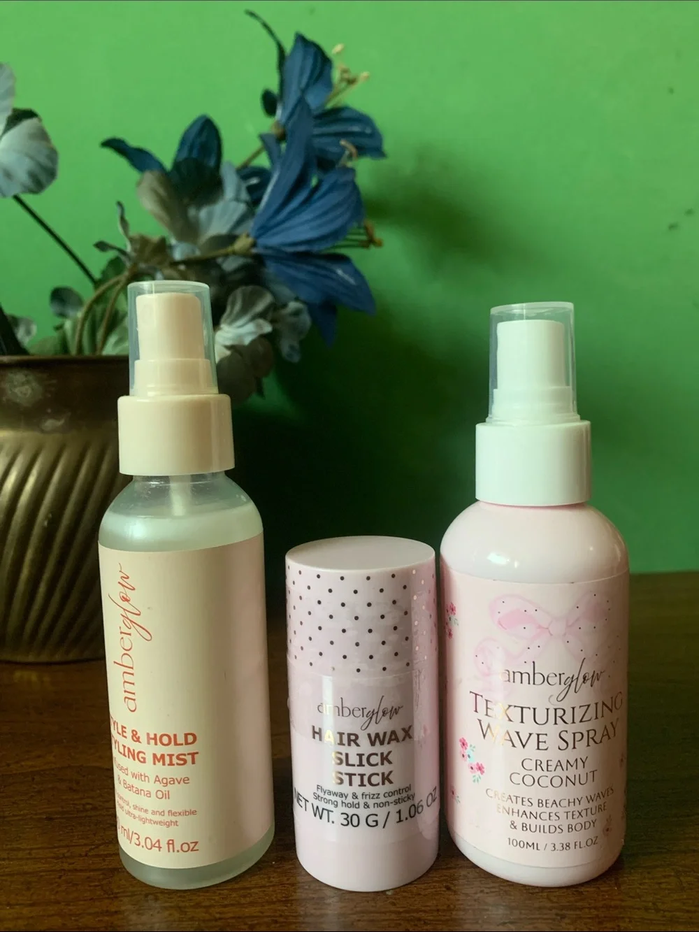 It’s bundle time! NWOT Amberglow 3pc Hair Set